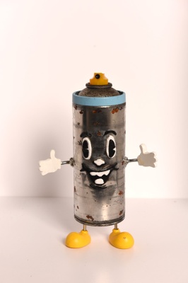 ''The Creep'' customised empty spray can by Id-iom